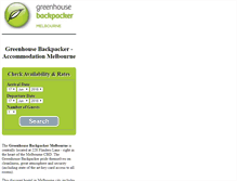 Tablet Screenshot of greenhouse.melbourne-hostels.com.au